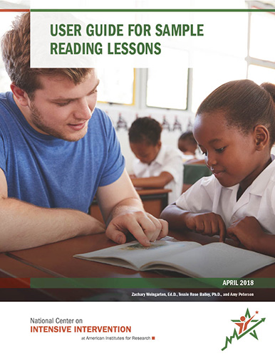 Cover of User Guide for Sample Reading Lessons